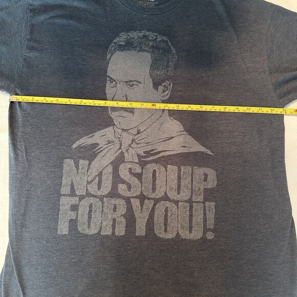 Seinfeld Soup Nazi Graphic T Shirt Men's XL Short Sleeve Vtg Distressed Charcoal - Picture 7 of 7